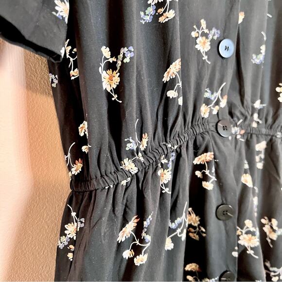 Madewell | Black Floral Romper Size Small - Picture 3 of 14